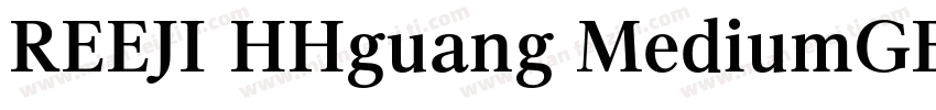 REEJI HHguang MediumGB10字体转换